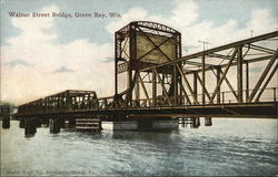 Walnut Street Bridge Green Bay, WI Postcard Postcard Postcard