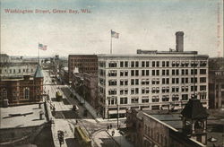 Washington Street Green Bay, WI Postcard Postcard Postcard