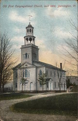 Old First Congregational Church, built 1806 Bennington, VT Postcard Postcard Postcard