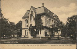 Memorial Hall-Bowdoin College Brunswick, ME Postcard Postcard Postcard