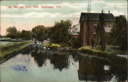 Old Mill and Race, Near Milwaukee, Wis. Wisconsin Postcard Postcard Postcard