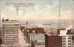 Wisconsin Street, Looking East, Milwaukee Postcard Postcard Postcard