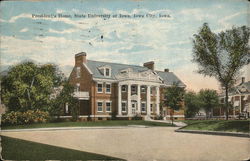 President's Home, State University of Iowa Postcard