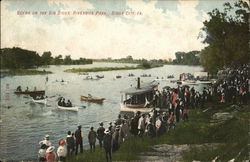 Scene on the Big Sioux. Riverside Park Sioux City, IA Postcard Postcard Postcard