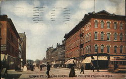 Pierce Street, Looking North from Fourth Street Postcard