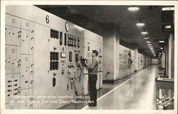 Turbine and Generator Control Boards, Grand Coulee Dam Washington Postcard Postcard Postcard