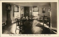 Peggy Wayne Chapter Room, Old Barracks Trenton, NJ Postcard Postcard Postcard