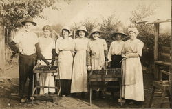 Berry Pickers (Raspberries) Fruit Postcard Postcard Postcard