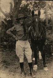 Man and Horse Horses Postcard Postcard Postcard