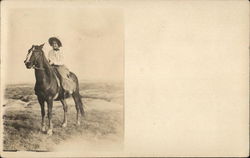 Woman on Horse Postcard