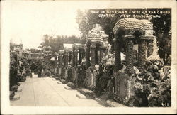 Row of Stations, Way of the Cross Grotto West Bend, IA Postcard Postcard Postcard