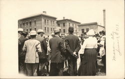 Crowd of Spectators Gathered Postcard