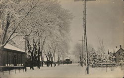 Sauk City in Snow Wisconsin Postcard Postcard Postcard