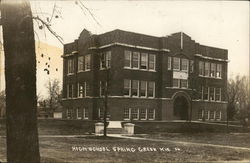 High School, Spring Creek Lodi, WI Postcard Postcard Postcard