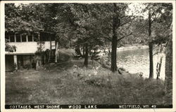 Cottages, West Shore, Wood Lake Postcard