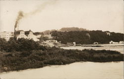 Factory on River Wisconsin Postcard Postcard Postcard