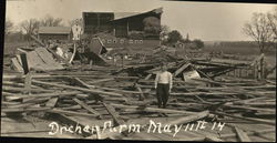 Dreher Farm, Hit by Tornado Oregon, WI Postcard Postcard Postcard