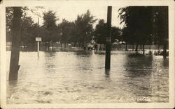 South Part of Ohio Street, Flooded Oshkosh, WI Postcard Postcard Postcard