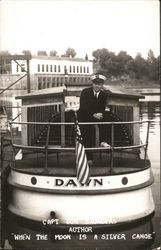 Capt. Don Saunders, Author Wisconsin Dells, WI Boats, Ships Postcard Postcard Postcard