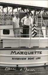 Clare & Norm of the Marquette, Riverview Boat Line Boats, Ships Postcard Postcard Postcard