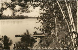 View at Birchmont, Lake Owen Cable, WI Postcard Postcard Postcard