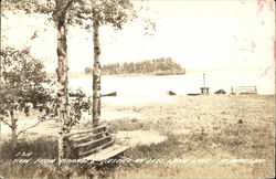 View From Brandt's Resort on Lost Land Lake Hayward, WI Postcard Postcard Postcard