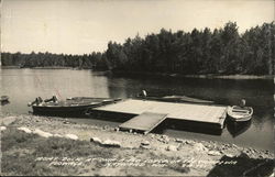 Boat Dock at Chip-a-Flo Lodge on the Chippiwa Flowage Hayward, WI Postcard Postcard Postcard