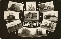 Greetings from Ladysmith, Wis. Wisconsin Postcard Postcard Postcard