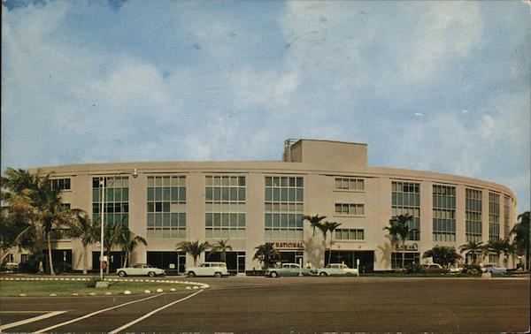 The 401 Building at the West End of Miracle Mile Coral Gables, FL Postcard