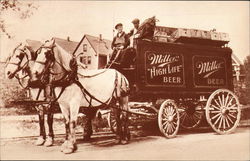 Miller Brewing Comapny - Delivery Wagon Postcard