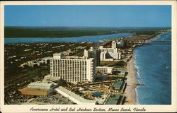 Americana Hotel and Bal Harbor Postcard