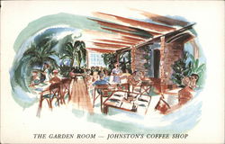 The Garden Room, Johnston's Coffee Shop Daytona Beach, FL Postcard Postcard Postcard