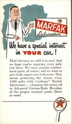 Marfak Lubrication Advertising Postcard Postcard Postcard