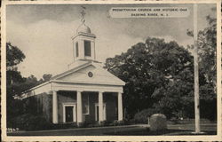 Presbyterian Church and Historic Oak Postcard