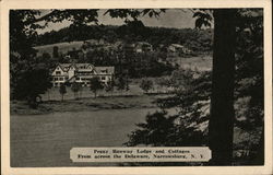 Peggy Runway Lodge and Cottages, From Across the Delaware Postcard