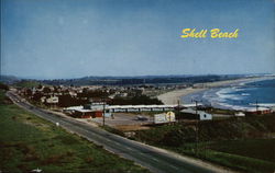 Panoramic View Shell beach, CA Postcard Postcard Postcard