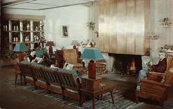 Guest Lounge, Big Sur Lodge California Postcard Postcard Postcard