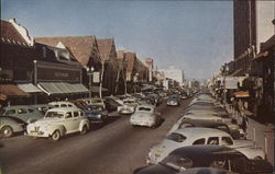 Busy Third Avenue San Mateo, CA Postcard Postcard Postcard