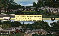 Farmhouse Motor Lodge Paso Robles, CA Postcard Postcard Postcard