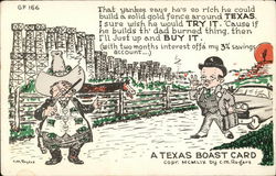 A Texas Boast Card Comic, Funny Postcard Postcard Postcard