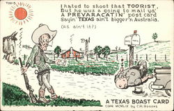 A Texas Boast Card Comic, Funny Postcard Postcard Postcard