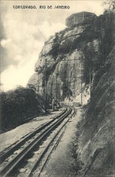 Corcovado, View of Train Tracks Postcard