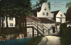 Bridge near Czar Peter House Zaandam, Netherlands Benelux Countries Postcard Postcard