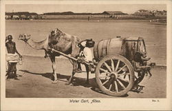 View of Water Cart Aden, Yemen Middle East Postcard Postcard