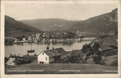 Village and Hardangar Fjord Norheimsund, Norway Postcard Postcard