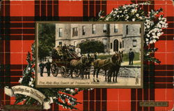 fraser Tartan, White Heather for Luck, Rob Roy Coach at Trossachs Hotel Postcard