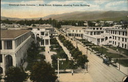 King Street, Showing Public Building Kingston, Jamaica Postcard Postcard