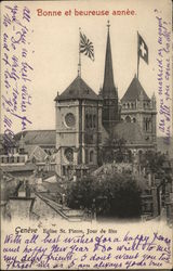 Eglise St. Pierre - Fete Day Postcard