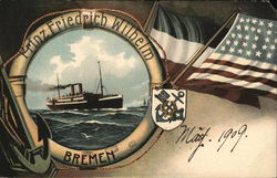 Printz Freidrich Wilhelm - Bremen Steamers Postcard Postcard