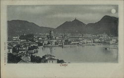 View of City and Lake Postcard